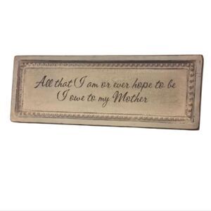 MY MOTHER decortive Crackled Metal Inspirational Wall Plaque